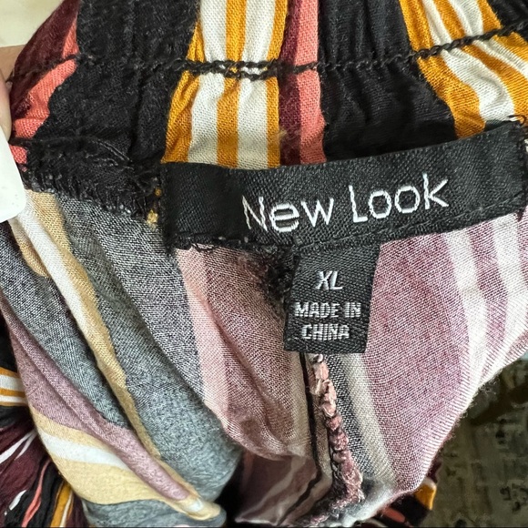 Paperbag Waist Palazzo Pants Burgundy Black Yellow White - Picture 3 of 3